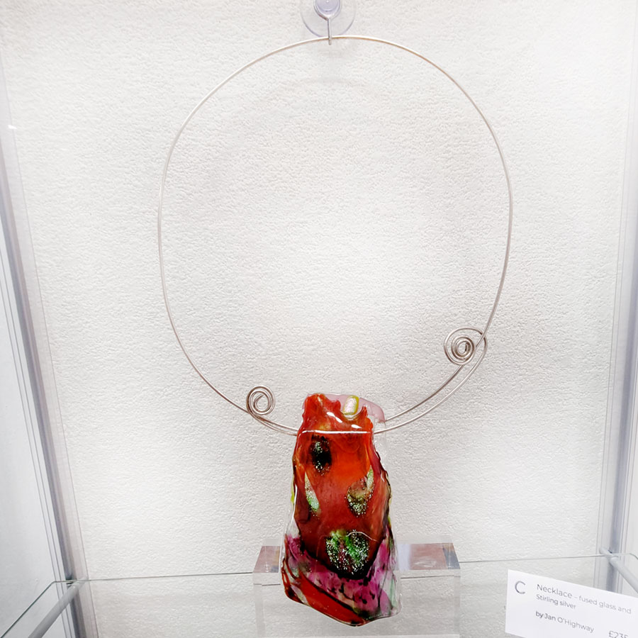 Fused glass necklace by Jan O'Highway